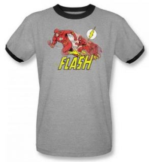 DC Comics The Flash Crimson Comet Adult Ringer Shirt DCO129B AR Fashion T Shirts Clothing