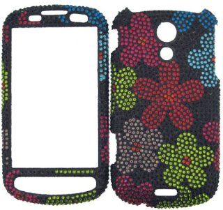 BLING COVER FOR SAMSUNG EPIC 4G GALAXY S CASE FACEPLATE FLOWERS 129 D700 CELL PHONE ACCESSORY Cell Phones & Accessories