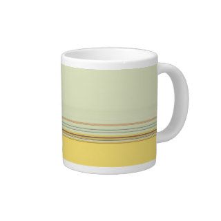 Stripes Bold and Subtle   Yellow and Green Extra Large Mugs