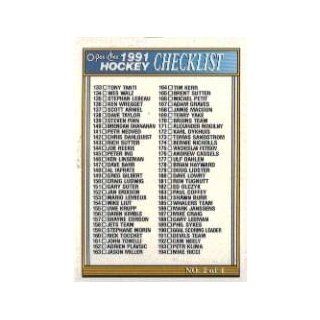 1991 92 O Pee Chee #264 Checklist 133 264 Sports Collectibles