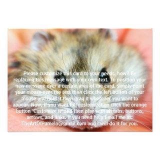 Cute Hamster Face 2 Personalized Invite
