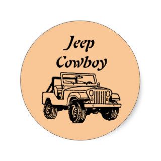 Jeep Cowboy Round Sticker