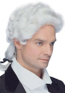 Colonial Man Wig, One Size, Gray Costume Wigs Clothing