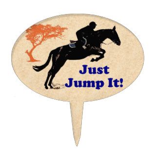 Just Jump It Horse Oval Cake Topper