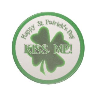 Kiss Me   Happy St Patrick's Day Drink Coasters