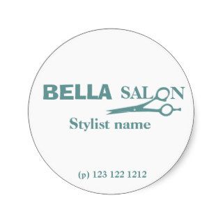 Salon Hair Stylist Round Sticker