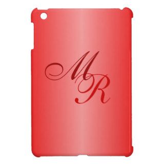 Red Monogrammed iPad Mini Cover