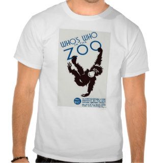 Zoo Guide Monkey 1937 WPA T Shirt