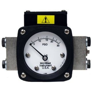 Mid West 140 SA 00 O(EA) 100P Differential Pressure Gauge with 316 Stainless Steel Body and 316 Stainless Steel Internals, 1 Reed Switch in NEMA 4X/IP66 Class1 Div.2 Aluminum Enclosure, Diaphragm Type, 2% Full Scale Accuracy, 2 1/2" Dial, 1/4" FN