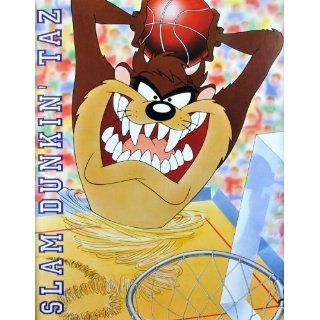 16x20 Poster Print Tazmanian Devil Slam Dunk   Prints