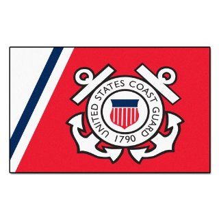 FANMATS MIL US Coast Guard Nylon Face 5X8 Plush Rug Automotive