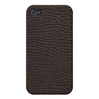 Exotic Leather Texture Antique Chocolate Brown Cases For iPhone 4