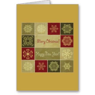 Winter Quilt Christmas Party Invitations Greeting Card