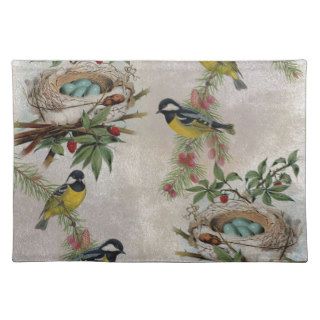 Vintage Birds and Nests Placemats