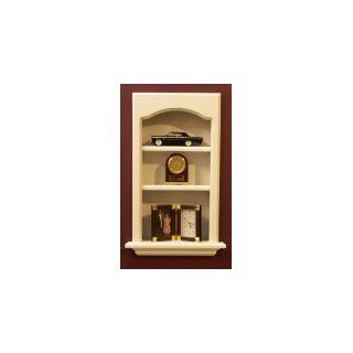 (CN 142) Solid Wood Recessed in the wall Niche Shelf, 42"H, multiple colors including unfinished, stain or enamel finishes, four adjustable shelves, 3.5" deep   Wall Mounted Cabinets