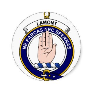Lamont Clan Badge Round Stickers