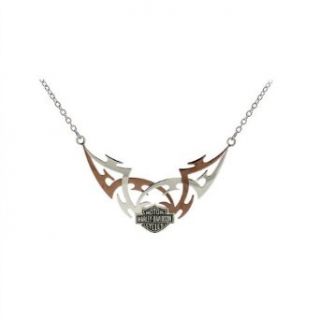H D Stamper Women's Stainless Steel Necklace. Tribal Design. STN7048C