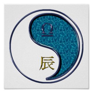 Libra / Yang Water Dragon Poster