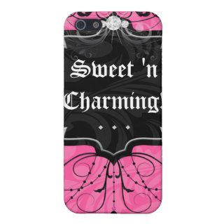 Charming Chandelier Jewel Frame iPhone Pink iPhone 5 Covers