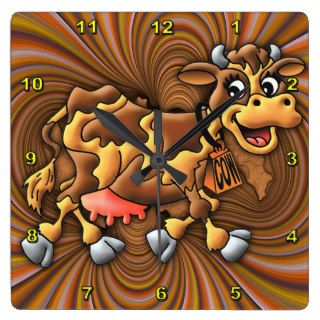 "FRACTOON" CLOCK "COW" BY ED SEEMAN