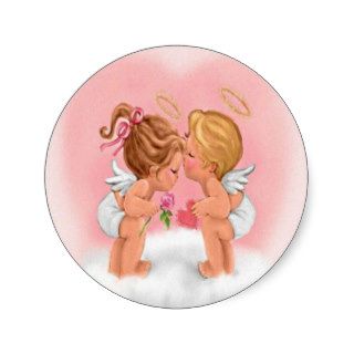 Kissing Cupids Stickers