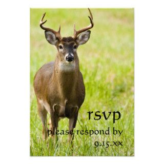 Hunter Animal Deer Hunting Wildlife Wedding RSVP Personalized Announcements
