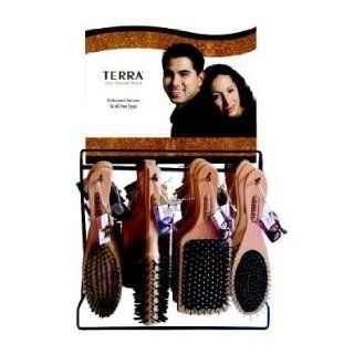 Terra Wood Hairbrush In Display 6 Displays (144 Pack)  Hair Brushes  Beauty