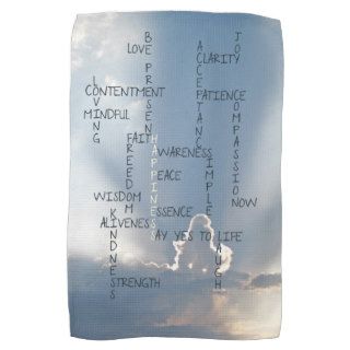Inspirational Words to Live by for Happiness Towel
