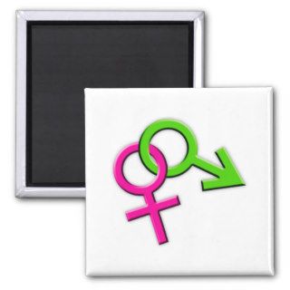 Connected Male and Female Symbols Magnet 005