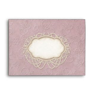 A7 Modern Vintage Lace Tea Stained Hydrangea Roses Envelopes