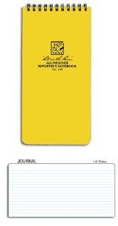 Rite In The Rain 4X8 Notebook   Yellow   Reporters #148  Wirebound Notebooks 
