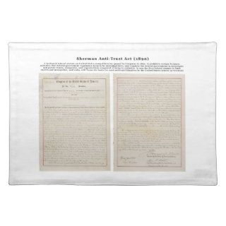 The Sherman Antitrust Act July 2 1890 Placemats