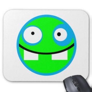 funny cute alien monster smile mousepad