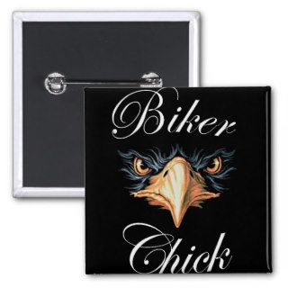 biker chick button