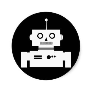 Retro Robot Shape Sticker