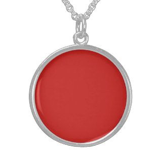 Poppy Red Trend Color Customized Template Blank Personalized Necklace