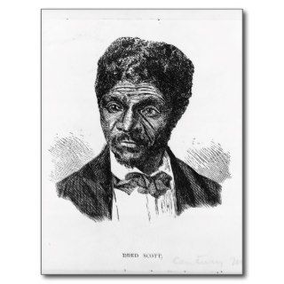 Engraved Portrait of African American Dred Scott Post Cards