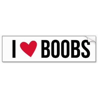 I <3 boobies bumper sticker