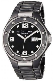 Stuhrling Original Men's 154.33OB10 Swiss Made Apocalypse Noir Date Black Ceramic Watch at  Men's Watch store.
