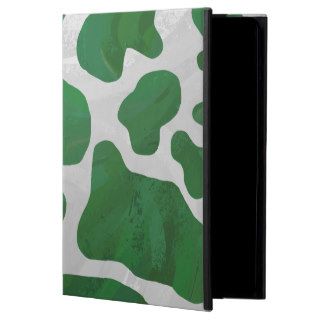 Cow Green and White Print iPad Air Covers