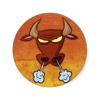 Angry Bull Stickers