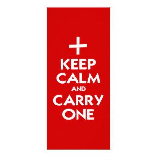 Keep Calm and Carry One Rack Card Design