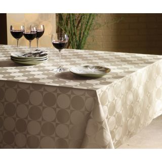 Metropolitan Spillproof Beige 70 inch Round Tablecloth Table Linens