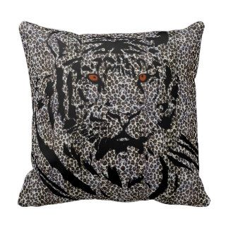 Cute Tiger face bachground design Pillow
