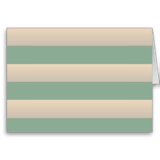 Green Beach Stripes Everywhere Greeting Card