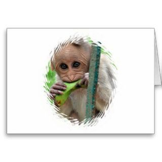 Funny Monkey Picture Greeting Card