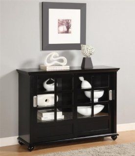 Black Buffet with Sliding Doors   Sideboards