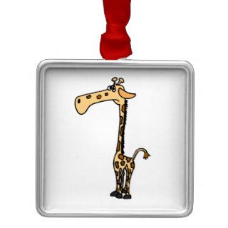 XX  Funny Giraffe Cartoon Christmas Tree Ornaments