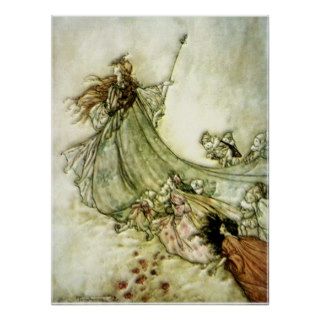 Fairies Away   Arthur Rackham Posters
