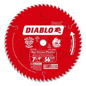 Diablo 7 1/4 in. x 56 Tooth Carbide Circular Saw Blade D0756N